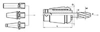 Tapping collets length adjustment drawing